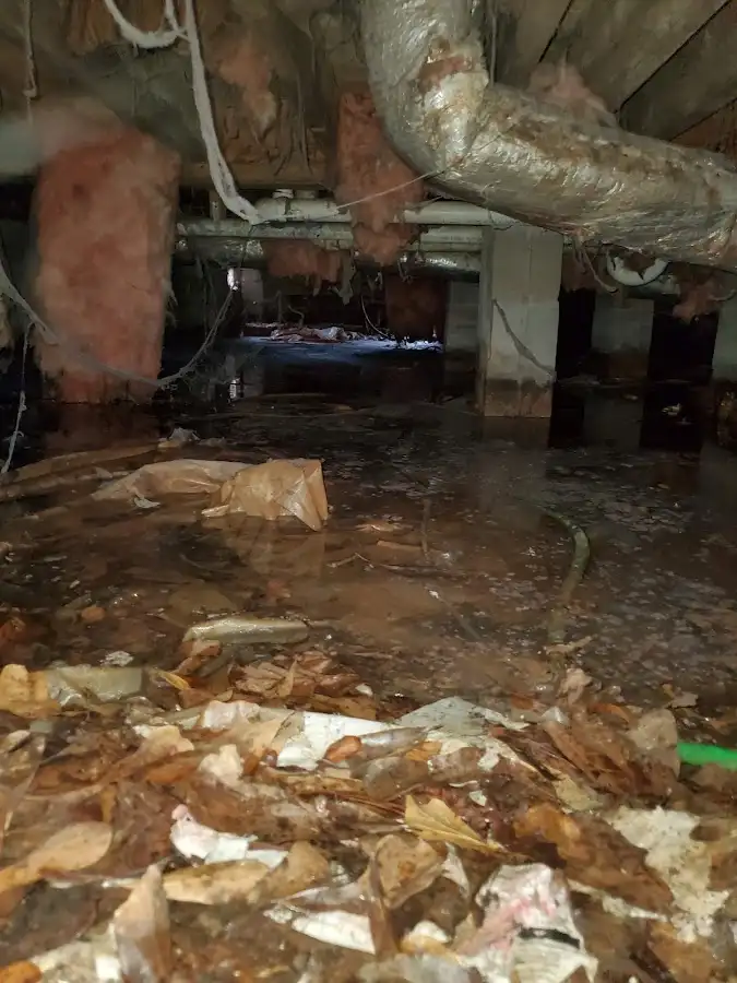 Crawl space flood assessment for Commercial Water Damage Restoration in Arden Hills